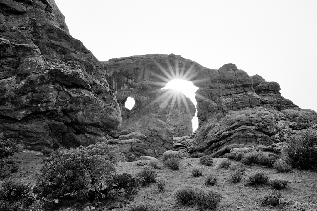 Sunset Through Turret Arch